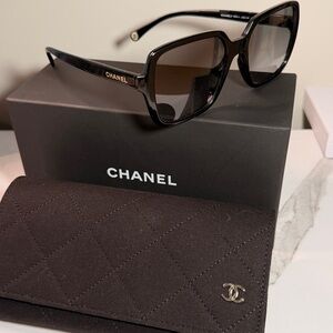 CHANEL Black Sunglasses